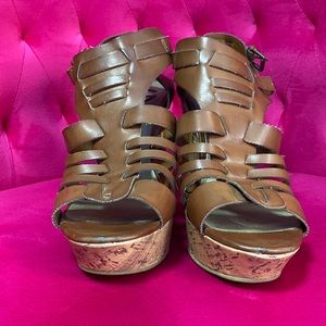 Cork wedges from Guess